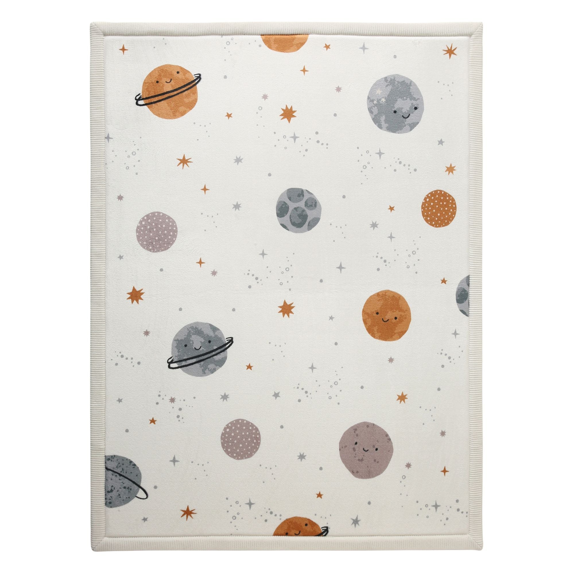 Hakuna Matte Wolkenweicher Kinderteppich mit Design | Planeten