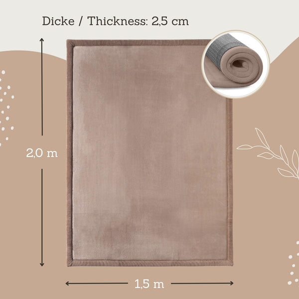 Hakuna Matte Wolkenweicher Kinderteppich | Mokka