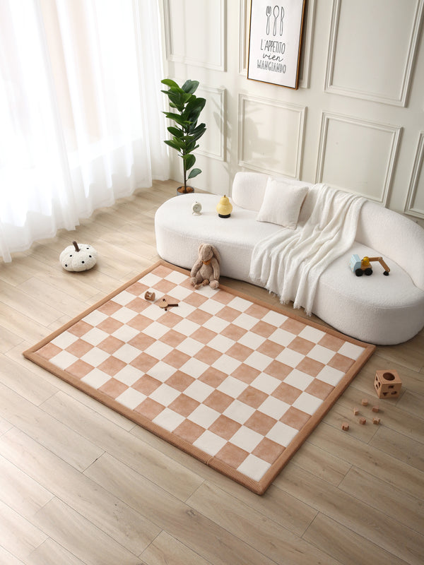 Hakuna Matte Wolkenweicher Kinderteppich mit Design | Quadrate
