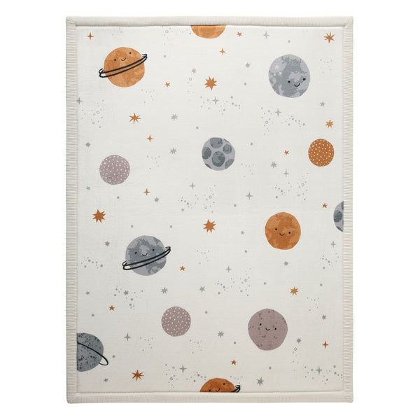 Hakuna Matte Wolkenweicher Kinderteppich mit Design | Planeten
