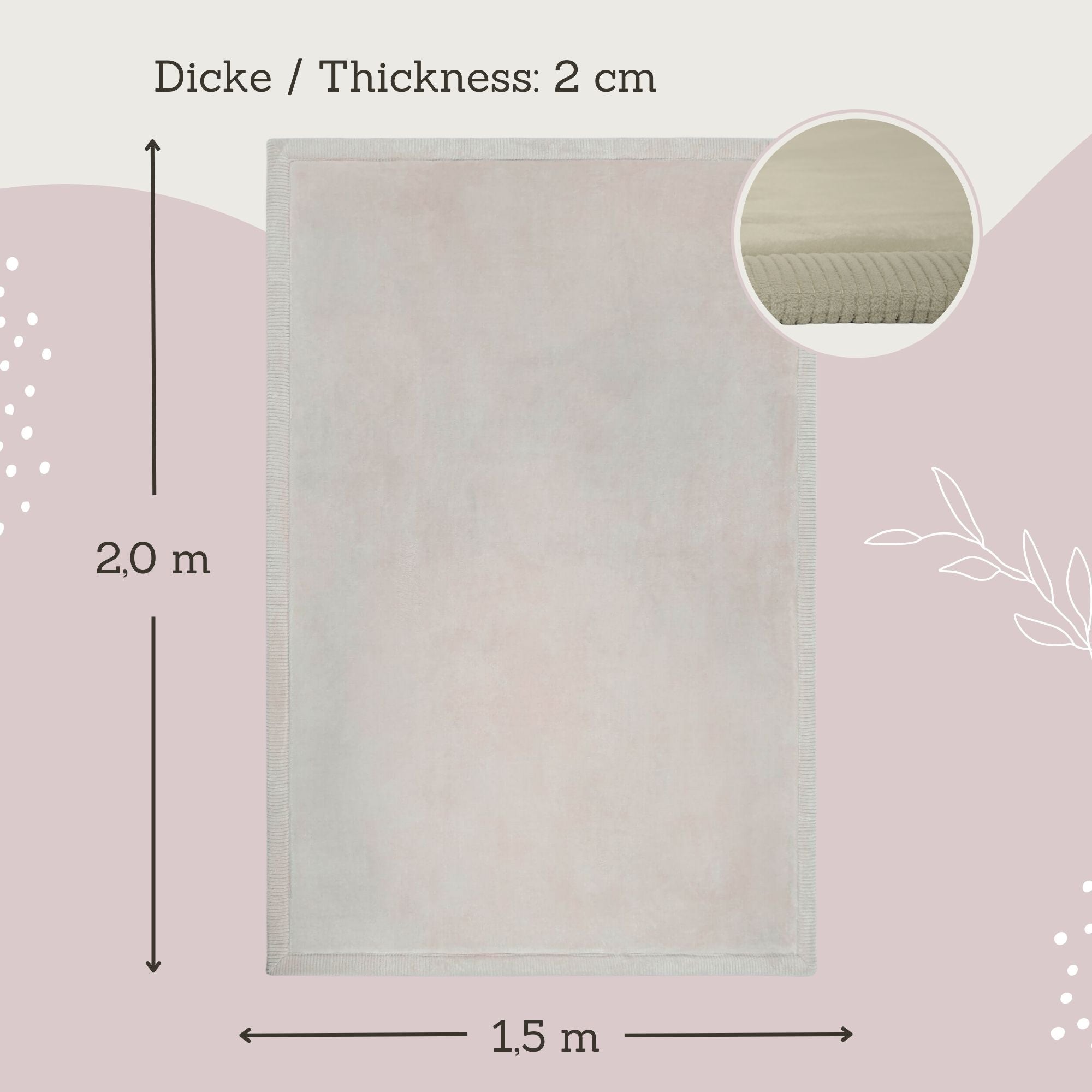 Hakuna Matte Wolkenweicher Kinderteppich | Grau