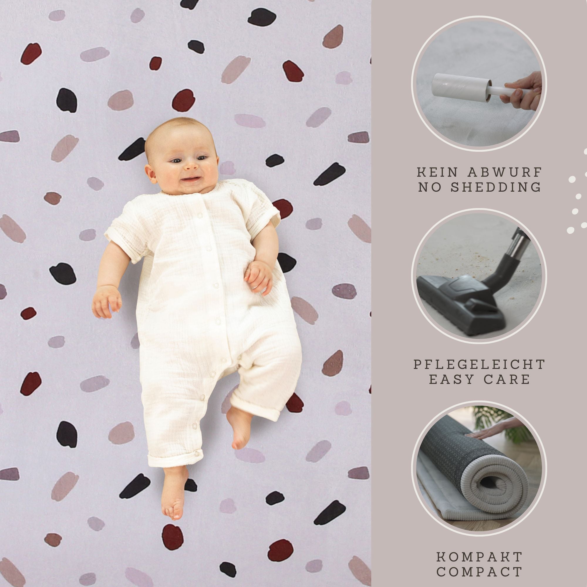 Hakuna Matte Wolkenweicher Kinderteppich mit Design | Confetti