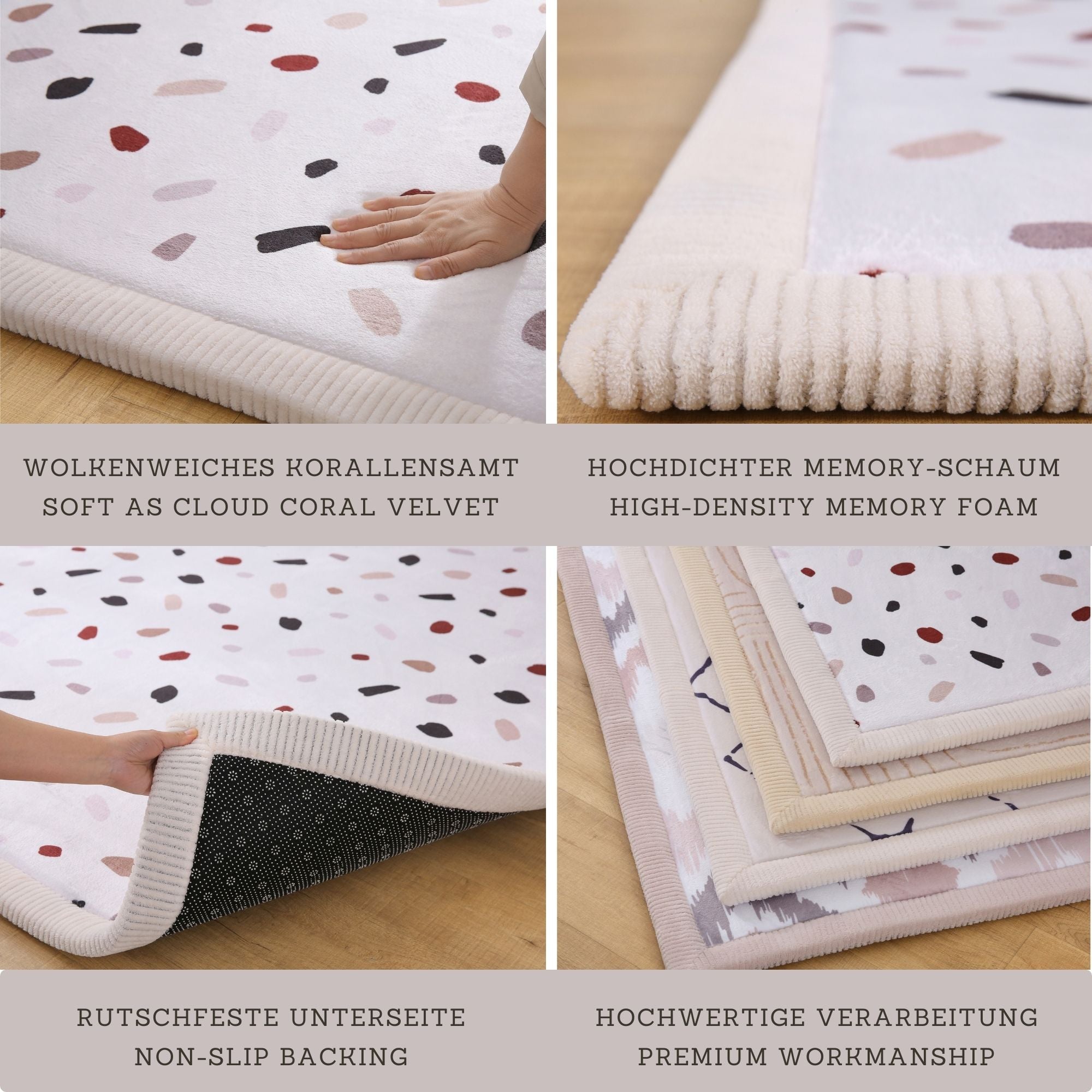 Hakuna Matte Wolkenweicher Kinderteppich mit Design | Confetti
