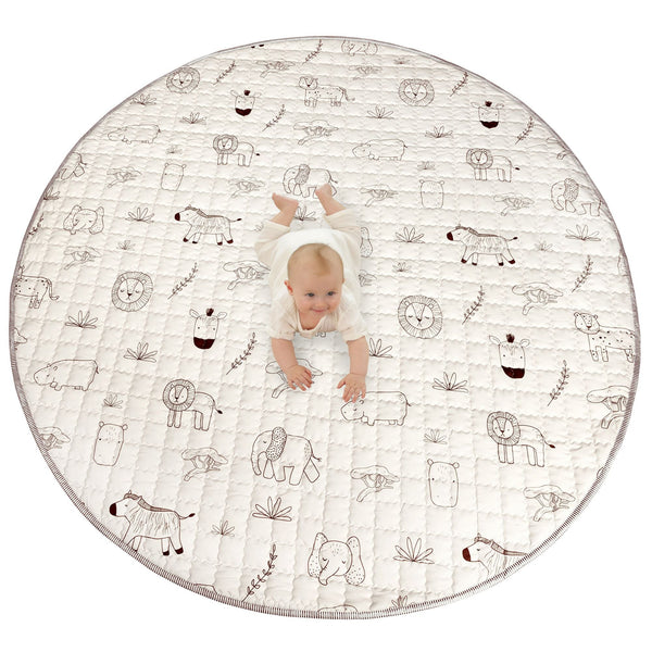 Hakuna Matte Gesteppte Krabbeldecke | Safari Animals