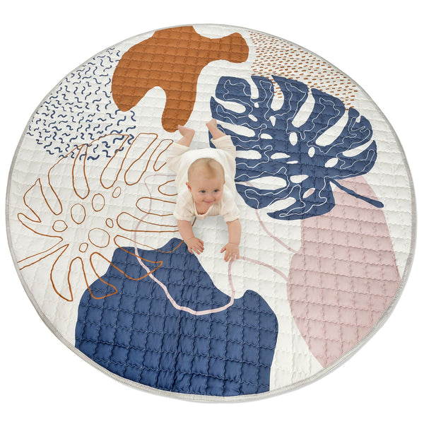 Hakuna Mat Quilted Playmat – Boho Leaves 