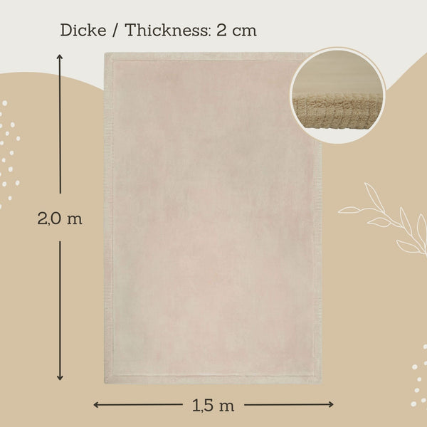 Hakuna Matte Wolkenweicher Kinderteppich | Beige