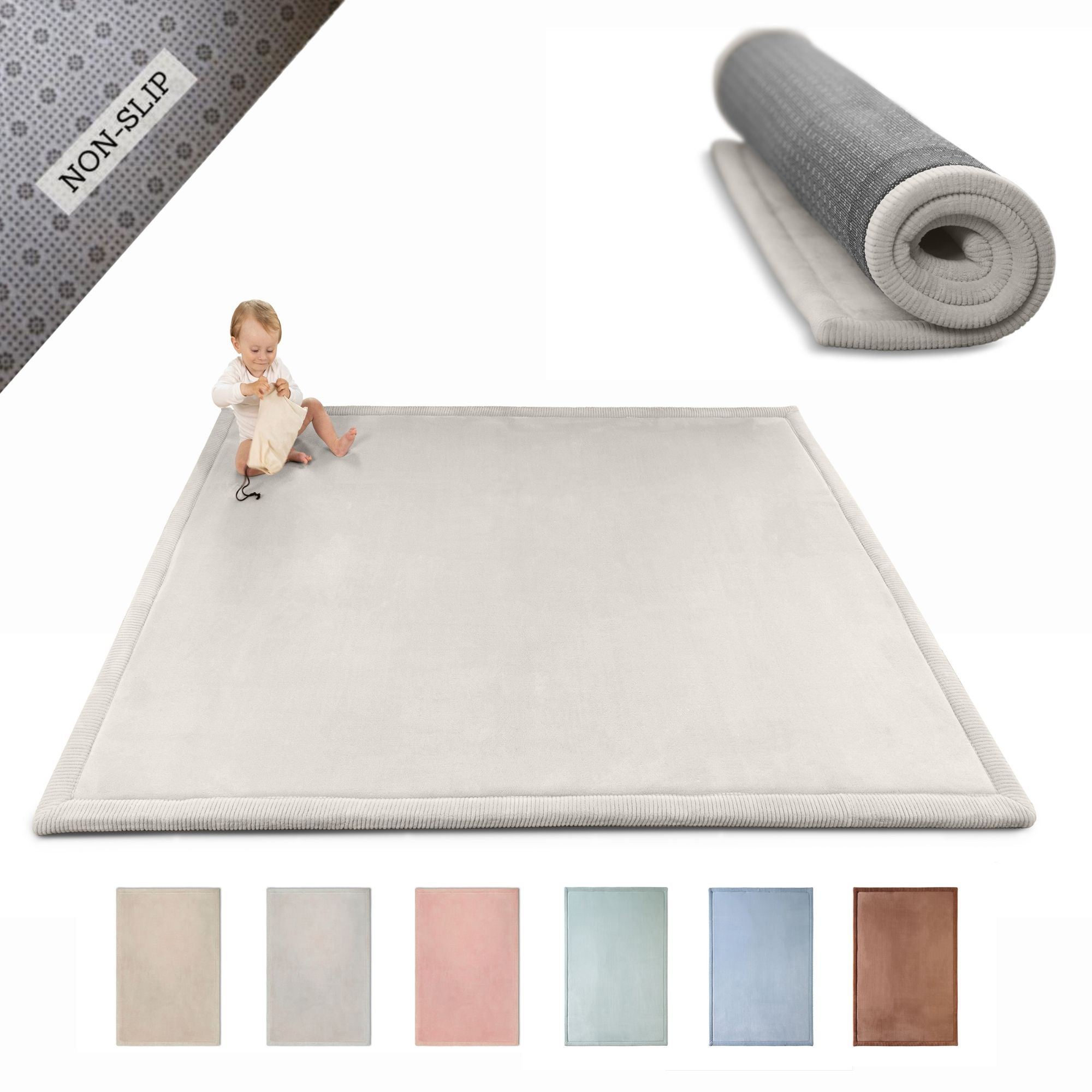 Hakuna Mat Cloud-soft children's rug | Grey