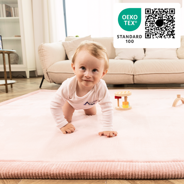 Hakuna Matte Wolkenweicher Kinderteppich | Rosa