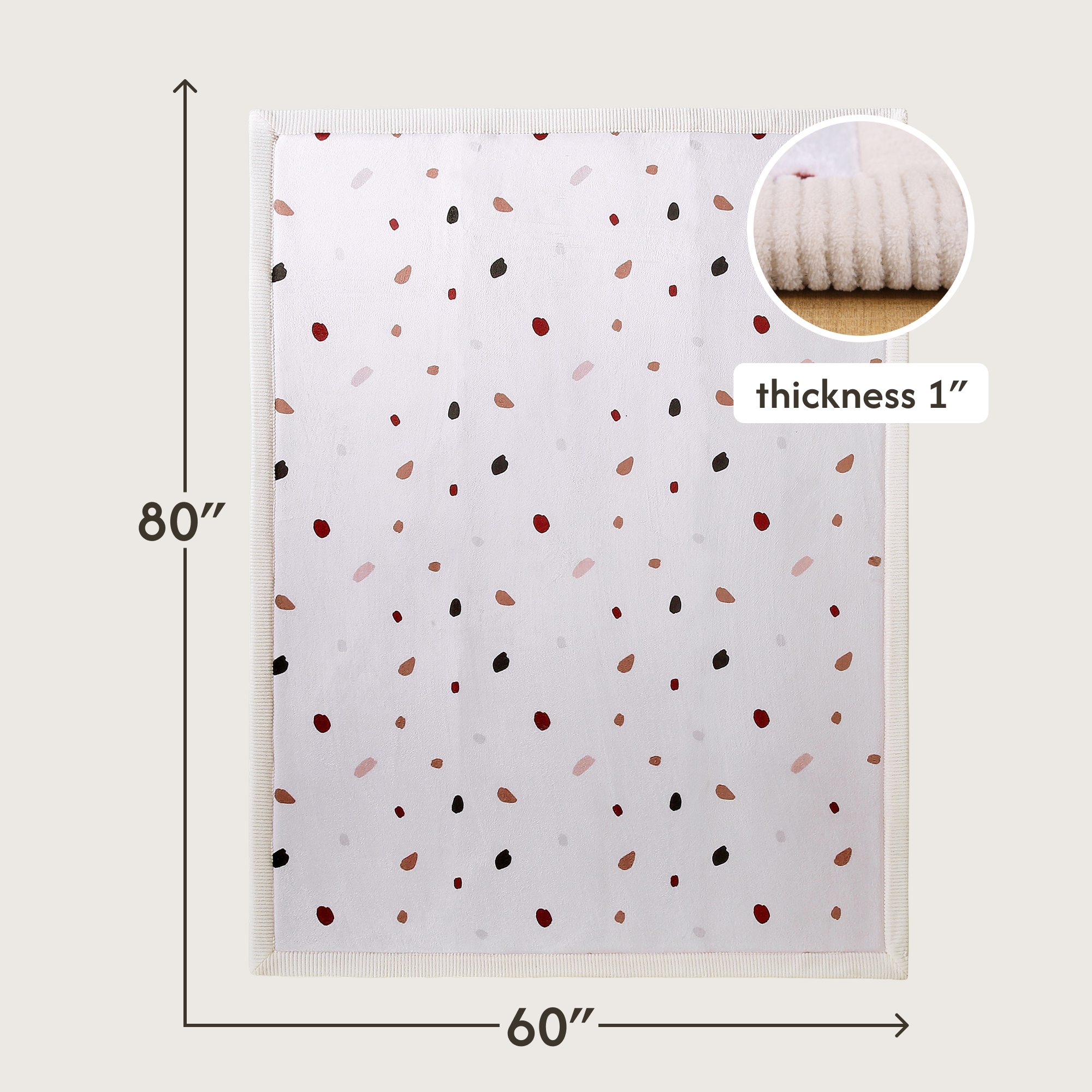 Hakuna Matte Wolkenweicher Kinderteppich mit Design | Confetti
