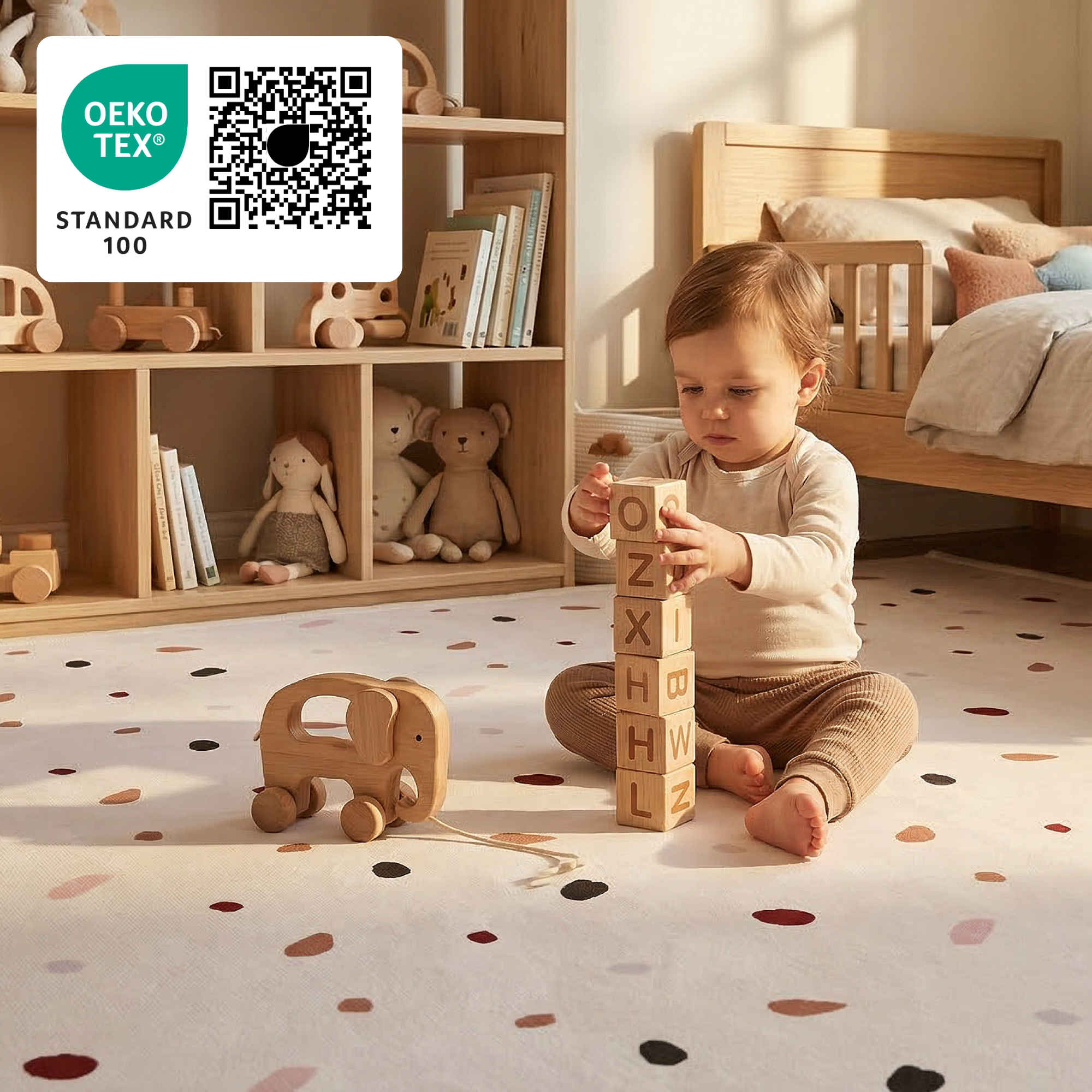 Hakuna Matte Wolkenweicher Kinderteppich mit Design | Confetti