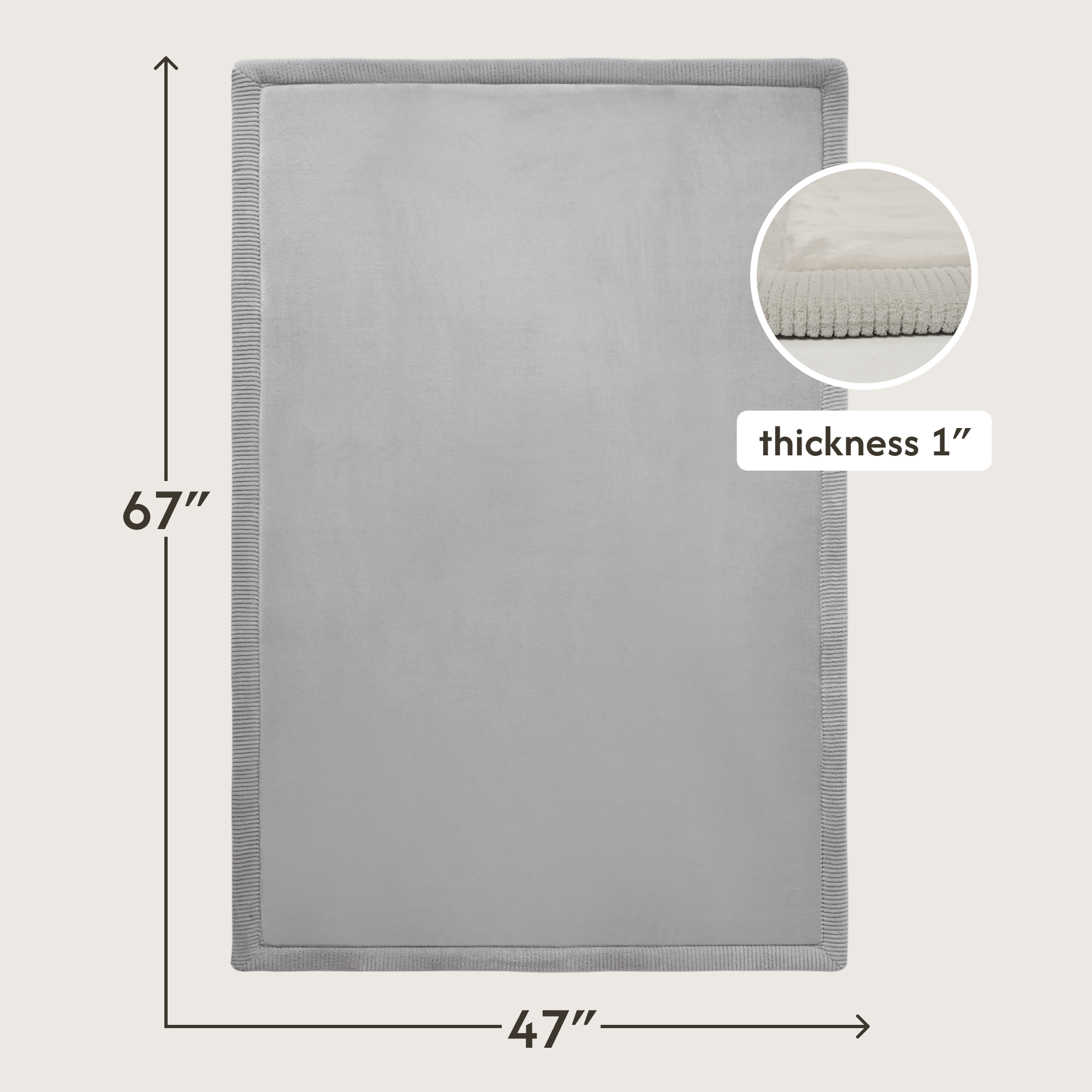 Hakuna Matte Wolkenweicher Kinderteppich | Grau