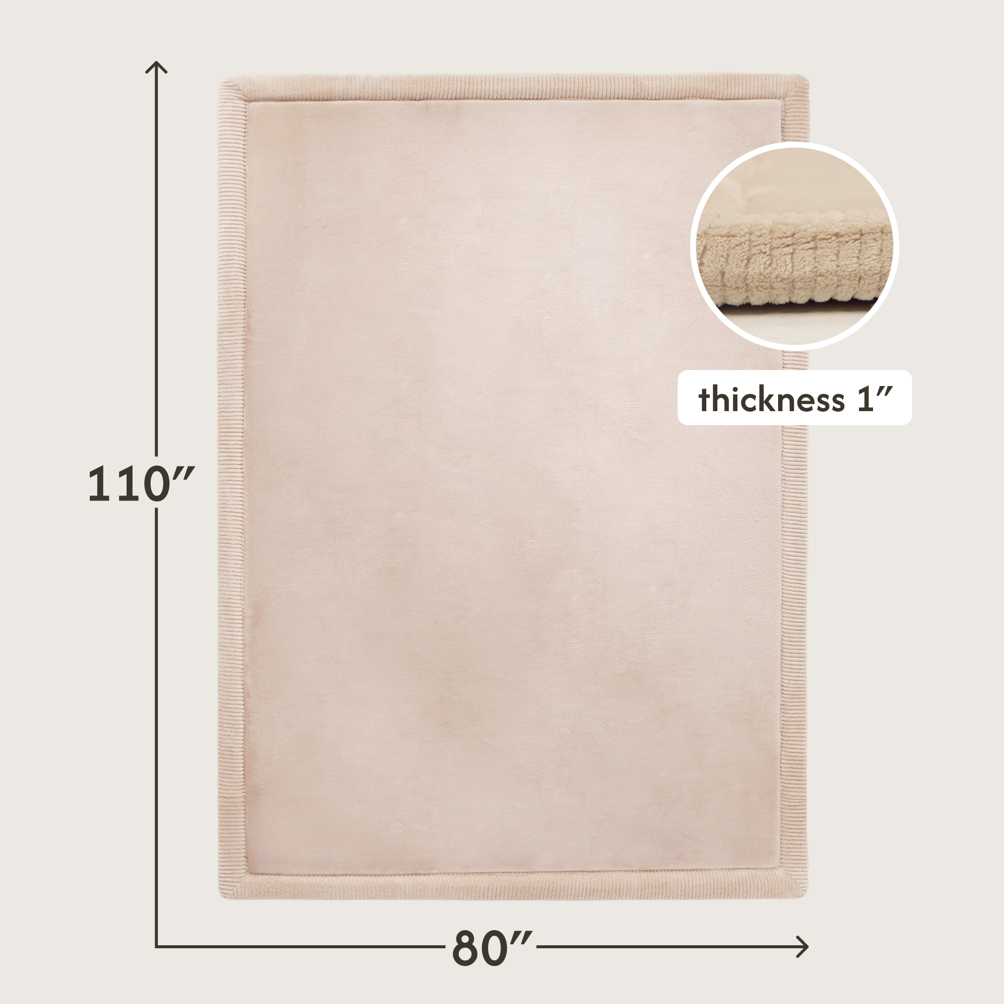 Hakuna Matte Wolkenweicher Kinderteppich | Beige