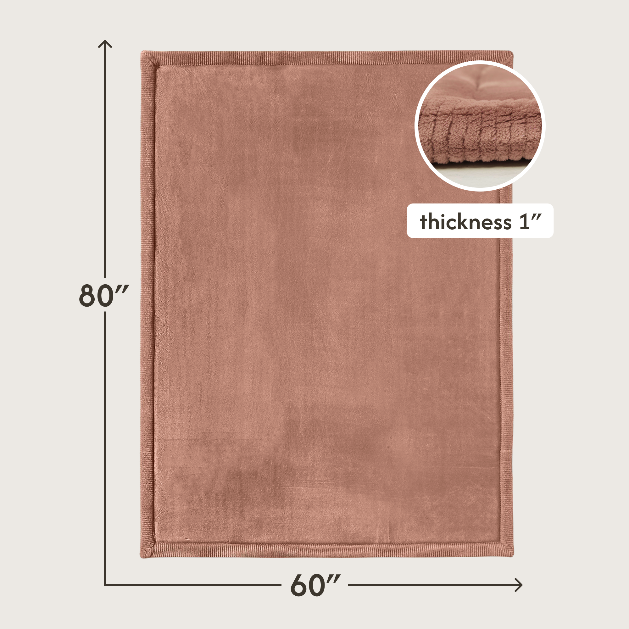 Hakuna Matte Wolkenweicher Kinderteppich | Mokka