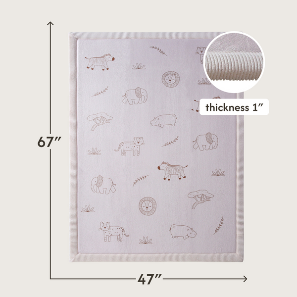 Hakuna Matte Wolkenweicher Kinderteppich | Safari Tiere