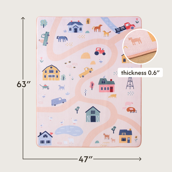 Hakuna Matte Wolkenweicher Kinderteppich | Bauerhof