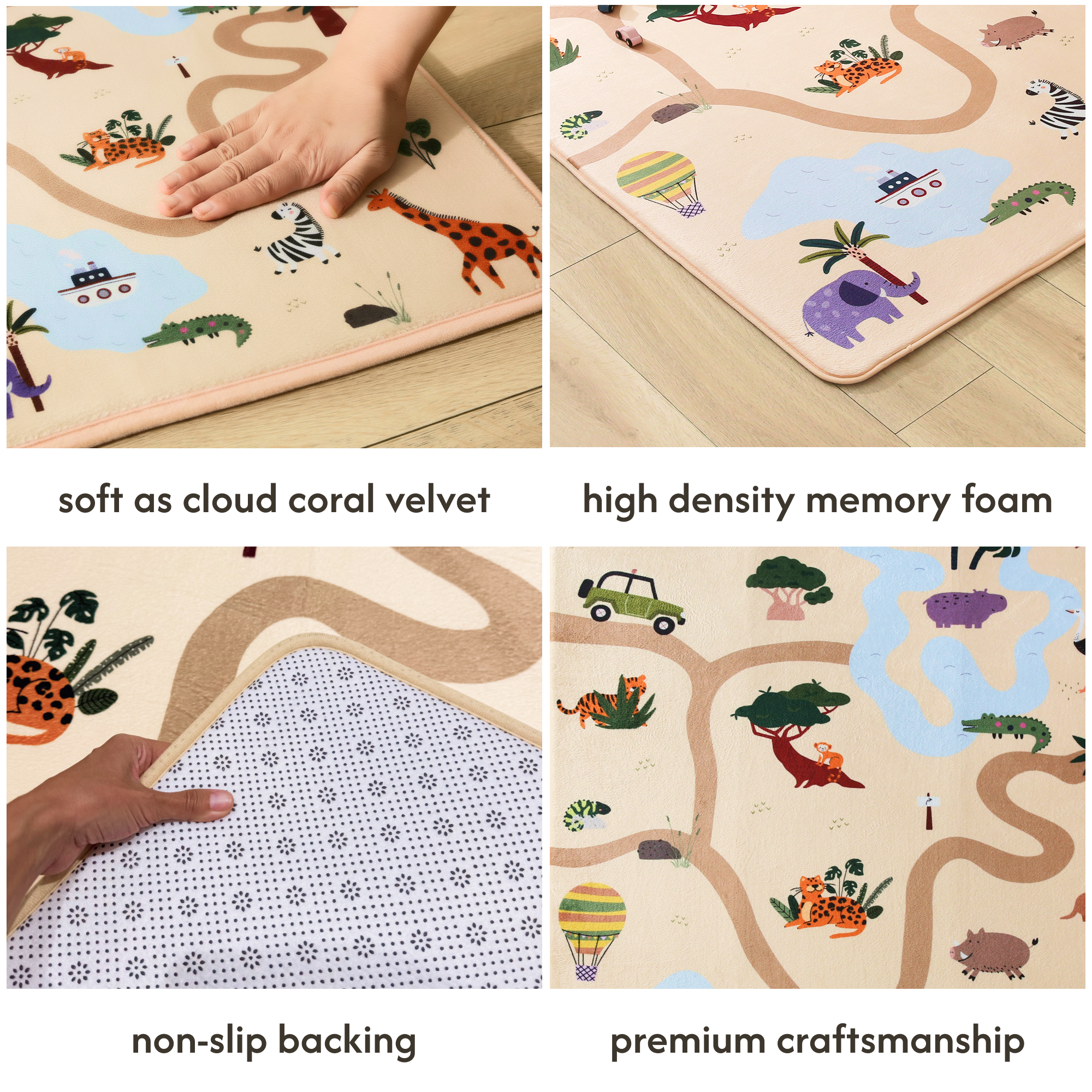 Hakuna Matte Wolkenweicher Kinderteppich | Safari