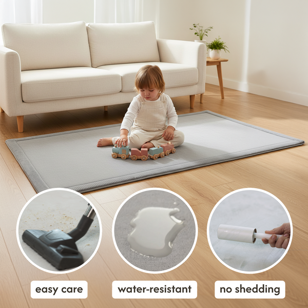 Hakuna Matte Wolkenweicher Kinderteppich | Grau