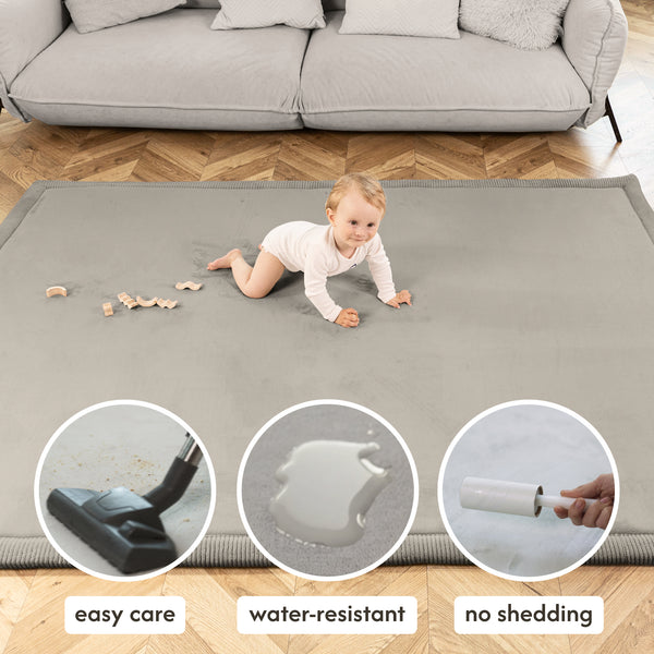 Hakuna Matte Wolkenweicher Kinderteppich | Grau