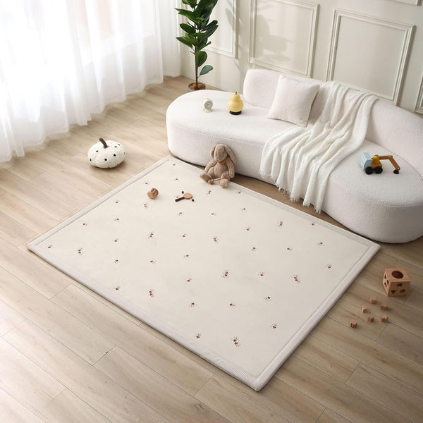 Hakuna Matte Wolkenweicher Kinderteppich mit Design | Blumen