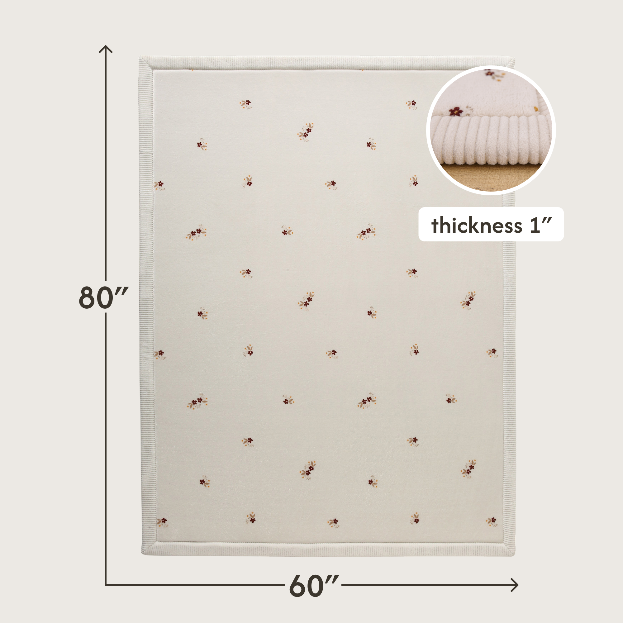 Hakuna Matte Wolkenweicher Kinderteppich mit Design | Blumen