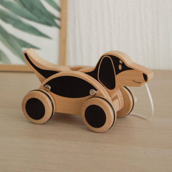IGGY Nachzienhund, Holzspielzeug | Dackel