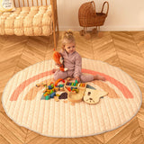 Hakuna Matte Gesteppte Krabbeldecke – Boho Rainbow