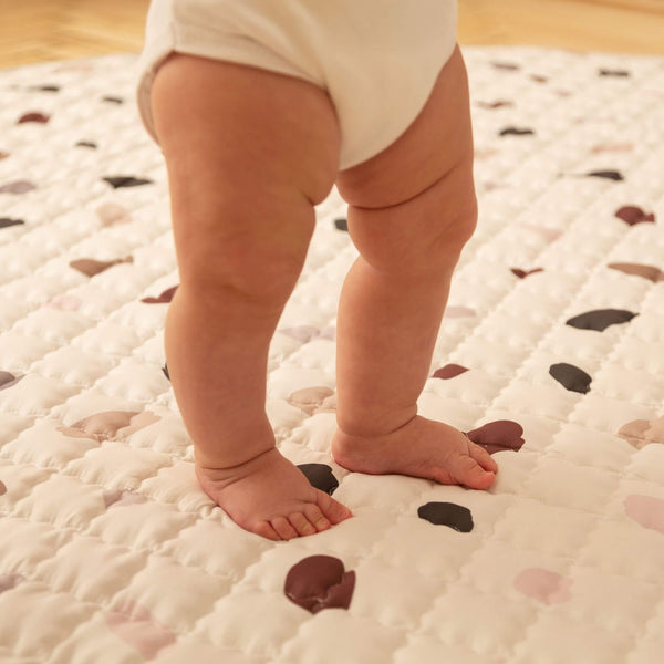Hakuna Matte Samtmatte-Spielmatte für Baby 200 x 150 cm, Beige